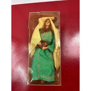 Vintage Ethnic Dolls Hand Painted‎ Face Collectible Clothe Dress Woman Female